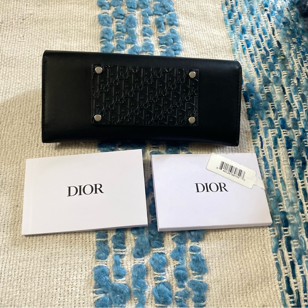 DIOR DIORBLACKSUIT S41  10A0 Shiny Black Smoke Square Sunglasses 55MM With Case - Picture 7 of 12